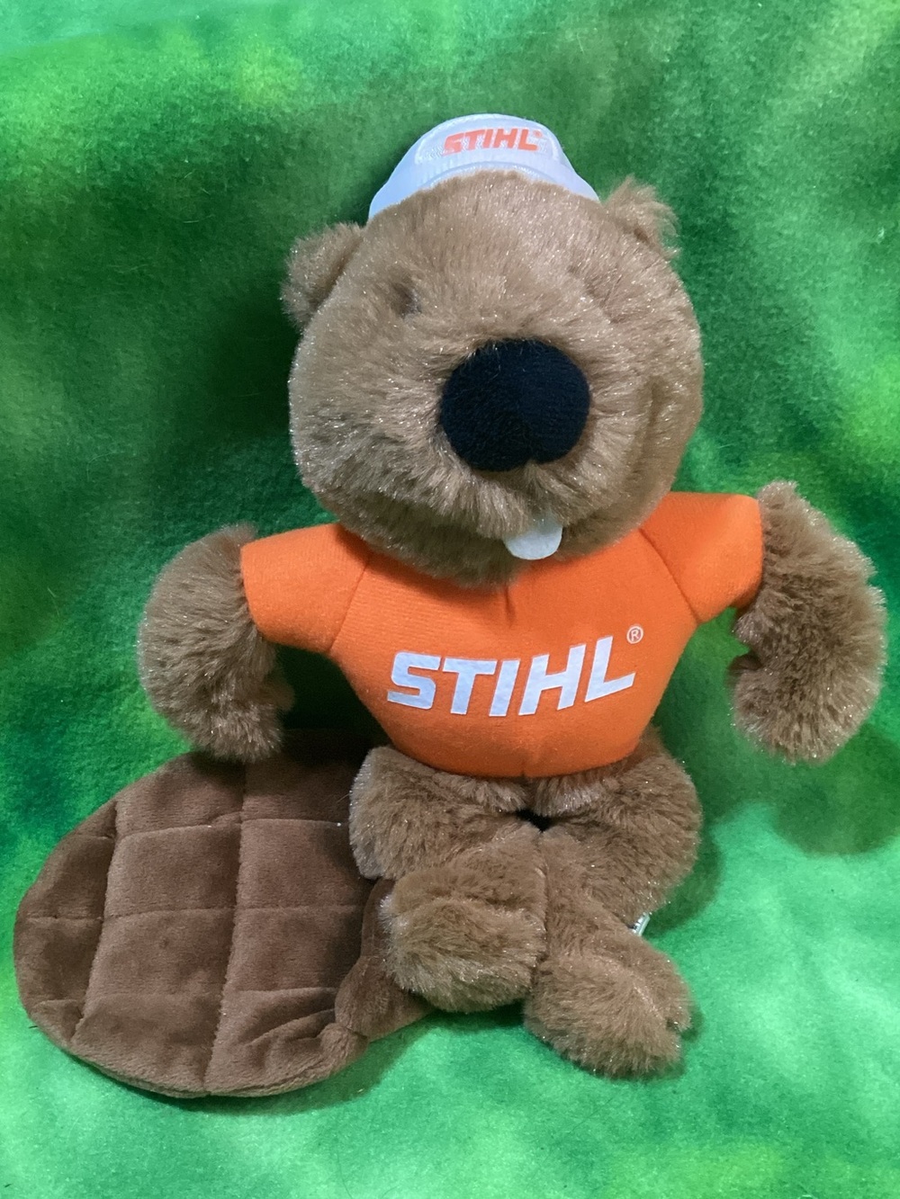 STIHL Outfitters Mascot Plush Beaver Orange Shirt & Cap Official Merchandise